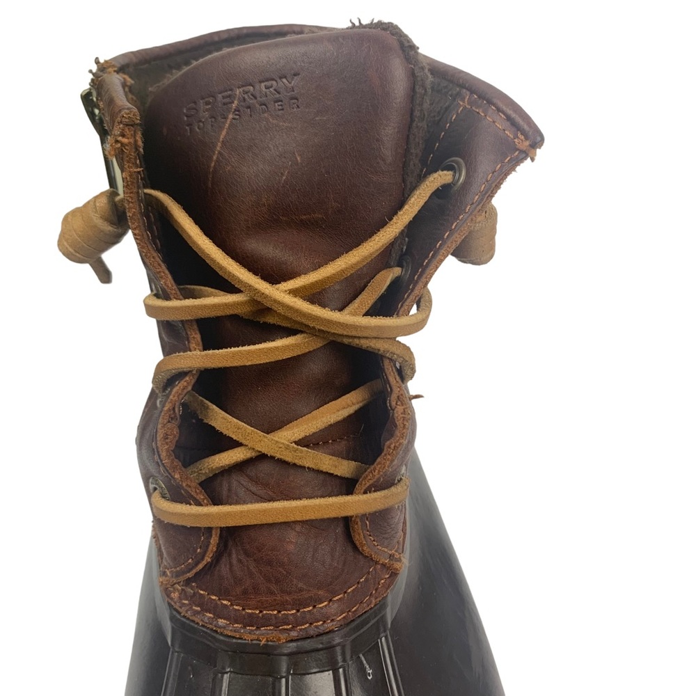 Sperry Top Sider Duck Boots Waterproof STS91176 Women's Size 8 Brown Leather - Picture 2 of 11